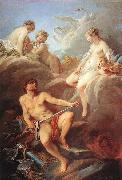 Francois Boucher Venus Demanding Arms from Vulcan for Aeneas oil painting on canvas